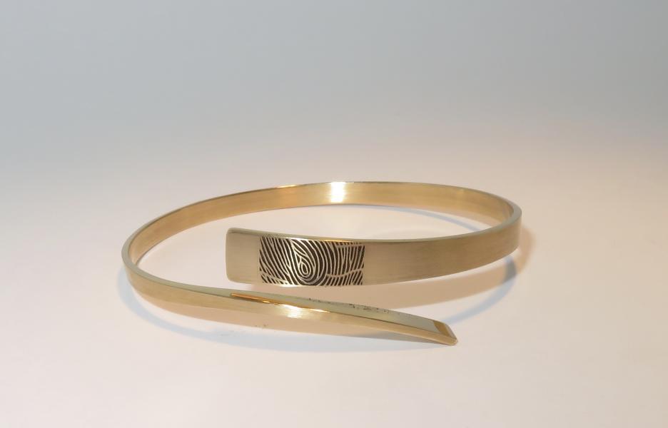Cardillac gouden armband met vingerafdruk lasergravure