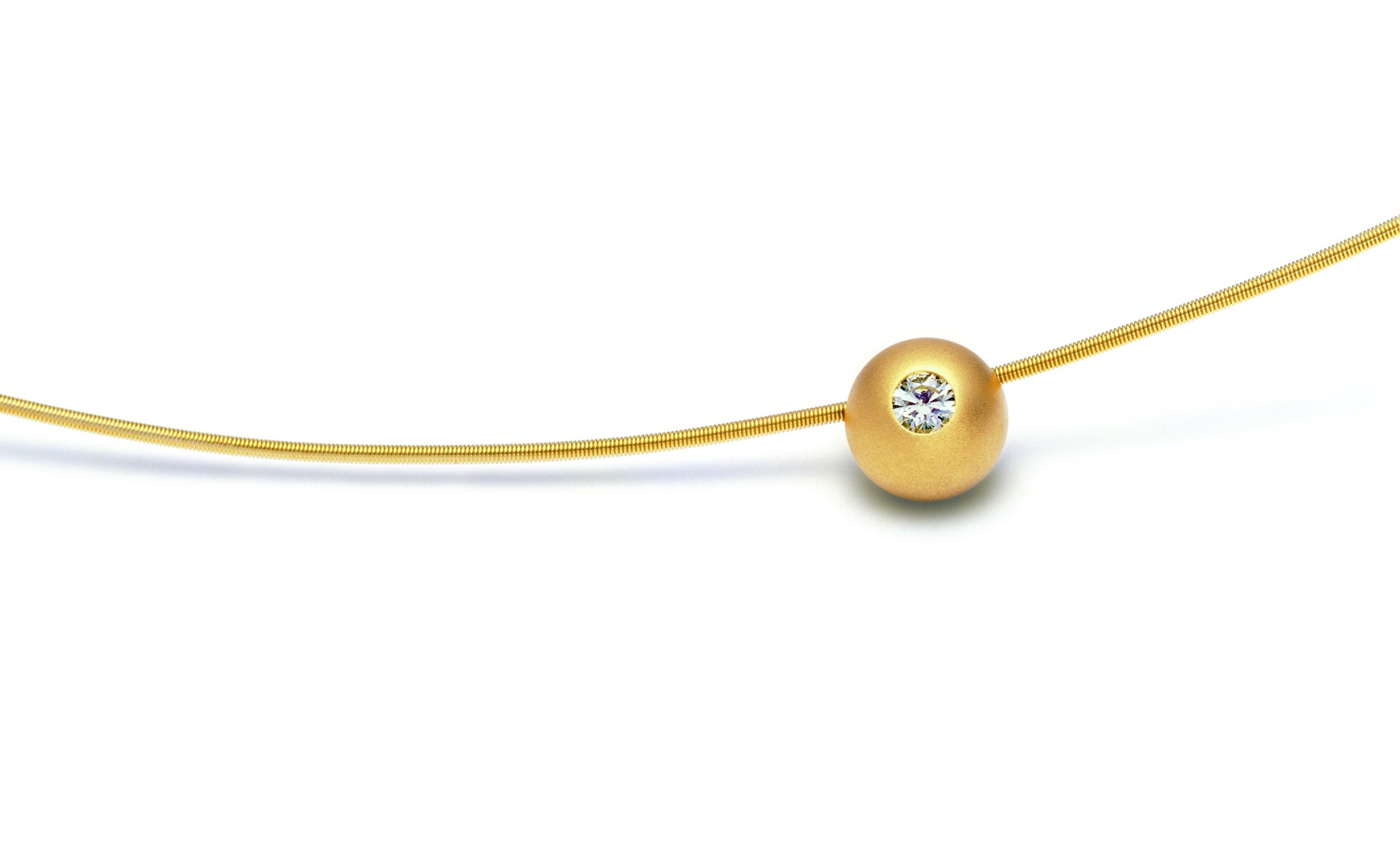 Snoer niessing met kogel Niessing diamant collier ketting