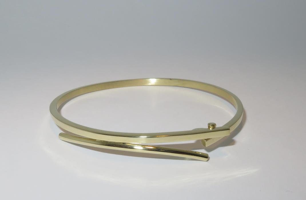 Geelgouden armband gesmeed handgemaakt