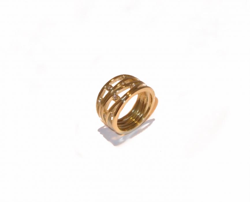 Gouden ring met diamant