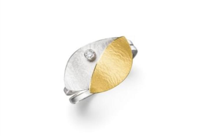 Ring Manu zilver goud diamant