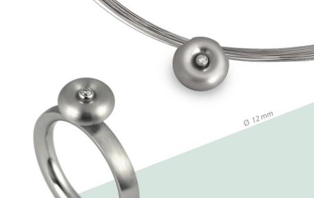 Sieraden edelstaal met diamant Pur Classics