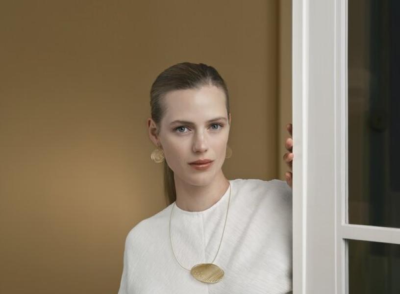 Niessing mirage hanger collier en oorbellen goud