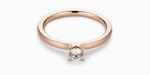 Niessing Amatis ring solitair goud en briljant