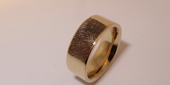Gouden vingerafdrukring