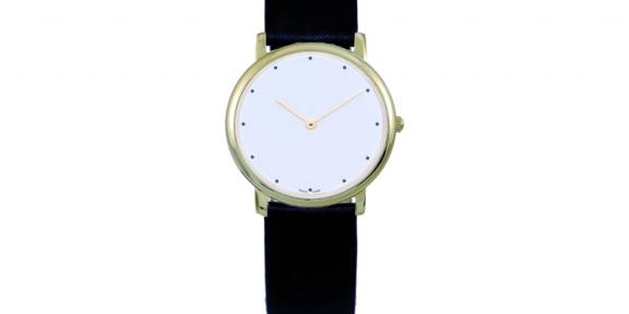 EMKA horloge lerenband goudkleurig PVD