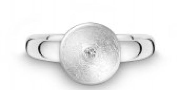 Zilveren ring met diamant