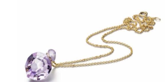 Gouden ketting met amethist Annette Ehinger 